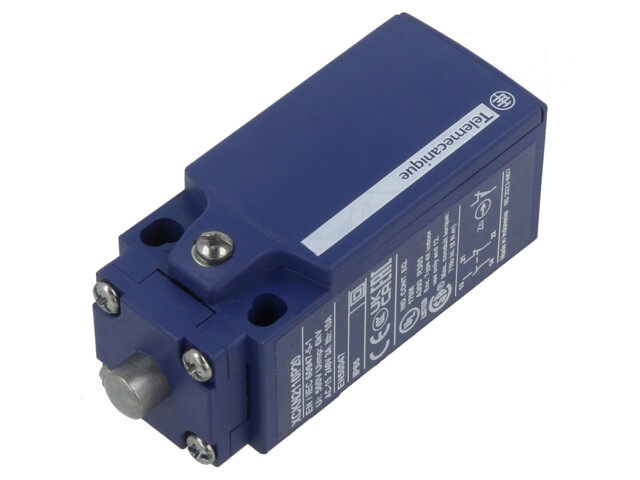 Eindschakelaar; pin Ø8mm; NO + NC; 10A; max.240VAC; max.250VDC Eindschakelaar; pin Ø8mm; NO + NC; 10A; max.240VAC; max.250VDC